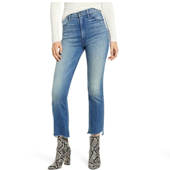 MOTHER Denim - Mother High Waist Hustler Two Step Ankle Fray Jean